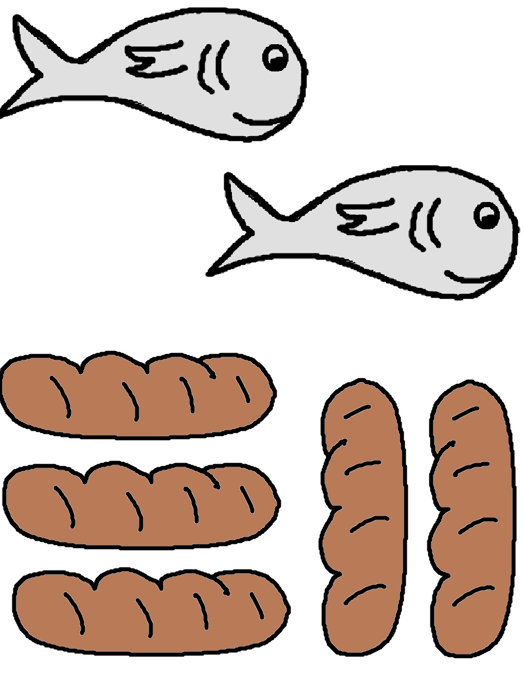 two-fish-and-five-loaves-of-bread-craft-bread-poster